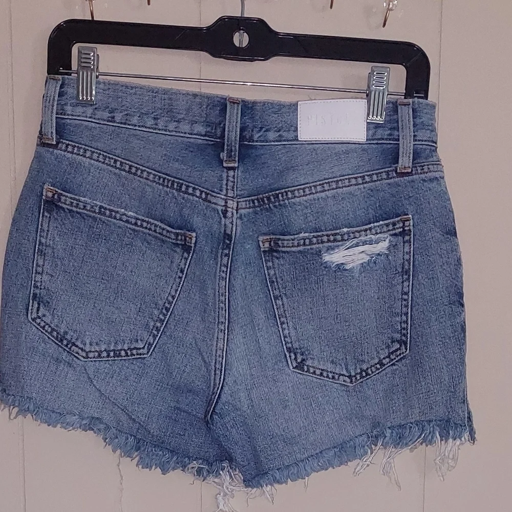 Pistola Distressed Ladies Cut Off  Shorts Size 27 Belt Loops